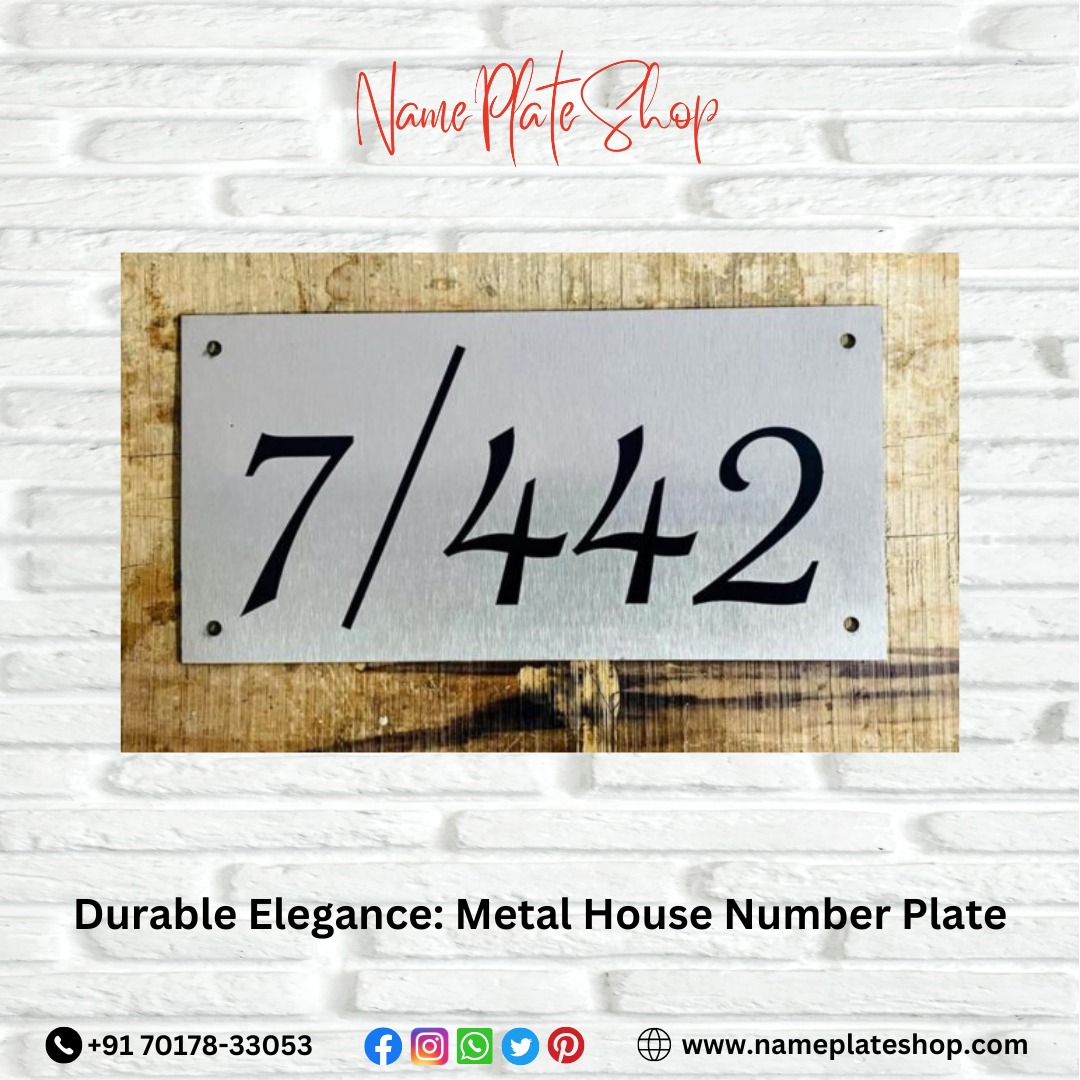 Durable Elegance Metal House Number Plate