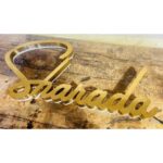 Unique Design Golden Metal Embossed Letters LED House Name Sign (2)