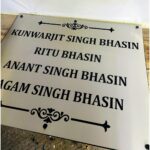 Unique Design Stainless Steel CNC Laser Cut Villa House Name Plate (4)