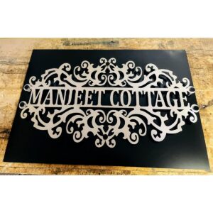 Unique Stainless Steel Laser Cut Wall Name Plate – Waterproof (1)