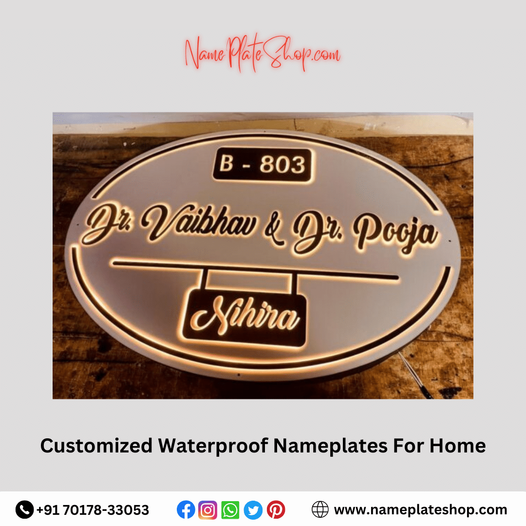 Weatherproof Elegance Customized Nameplates for Your Home