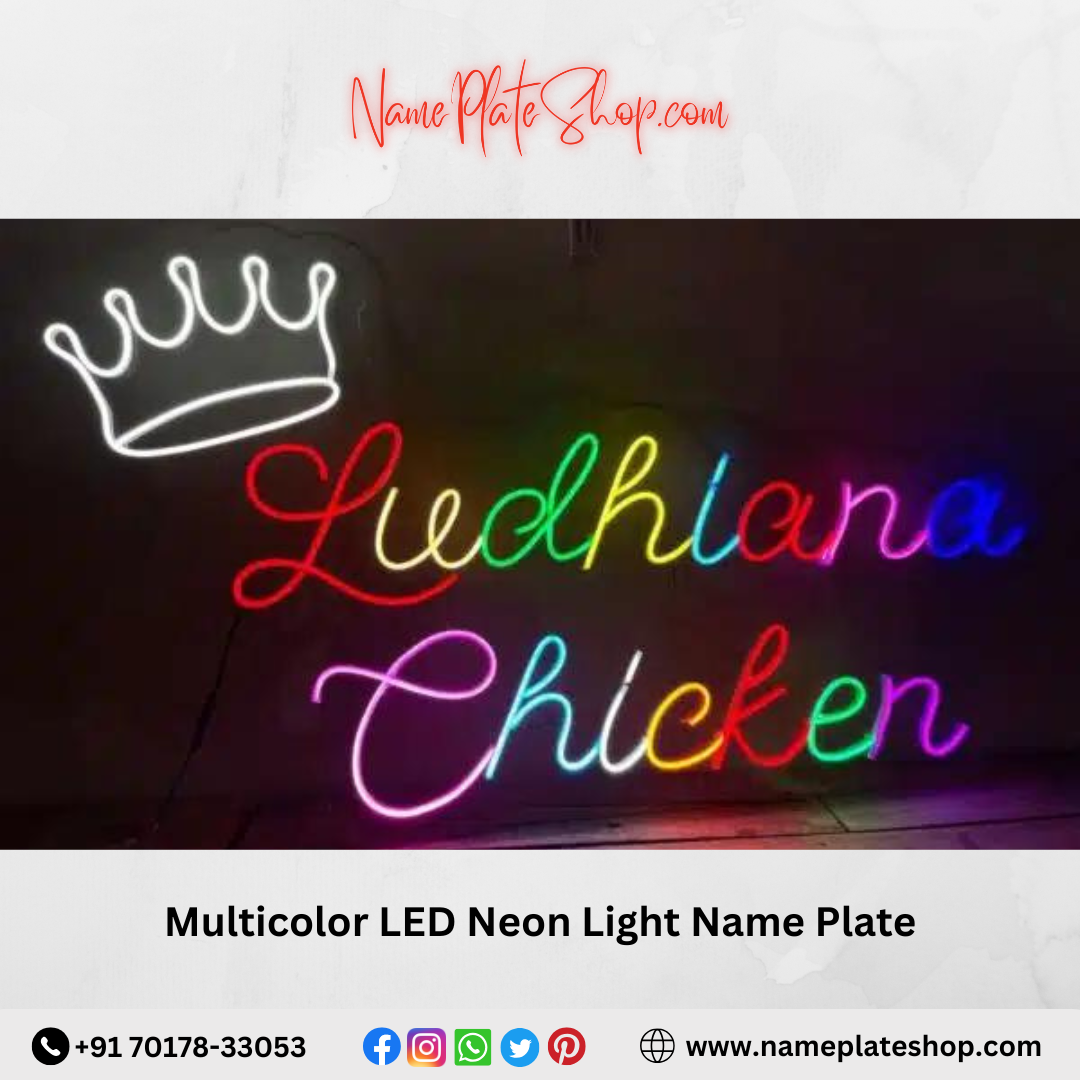 Brighten Up Your Home with a Multicolor LED Neon Light Name Plate