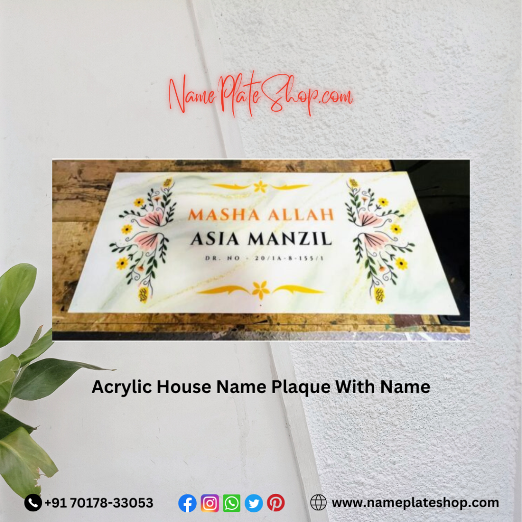 Personalize Your Home with an Elegant Acrylic Name Plaque