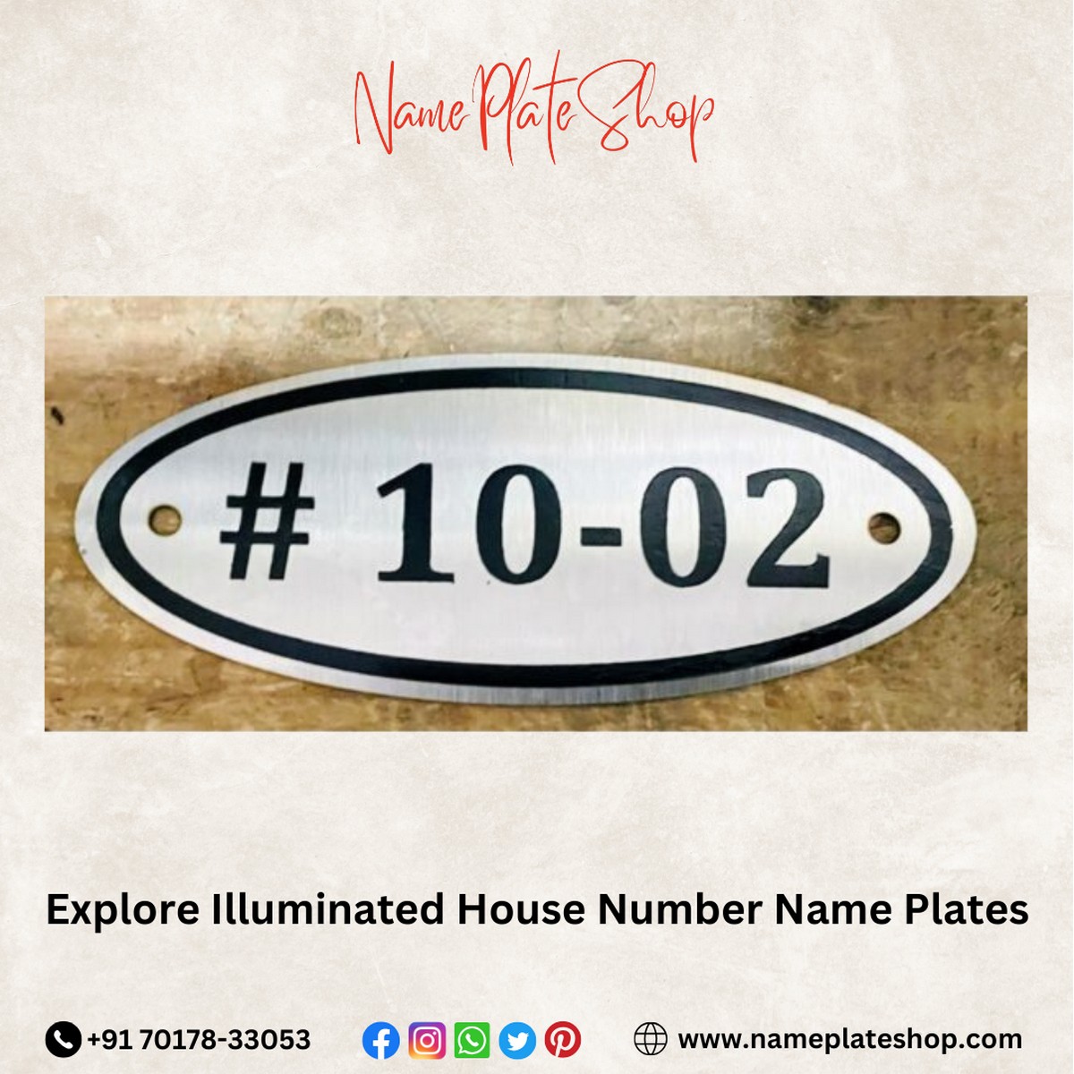 House Number Name Plate