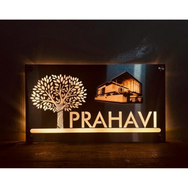 Fascinating Stainless Steel Personalised Waterproof LED Name Plate 1 600x600