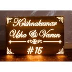 Beautiful Golden Matt Stainless Steel 304 Grade LED House Name Plate (2)