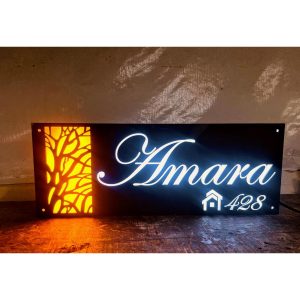 New Design Dual LED Acrylic LED House Name Plate
