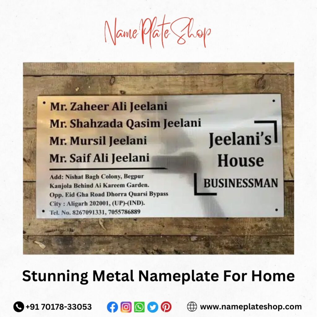 Beautiful Stunning Metal Nameplates Elevate Your Homes Aesthetic 1024x1024
