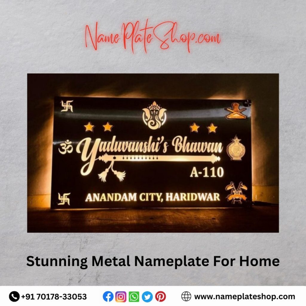 Custom LED Metal Nameplate