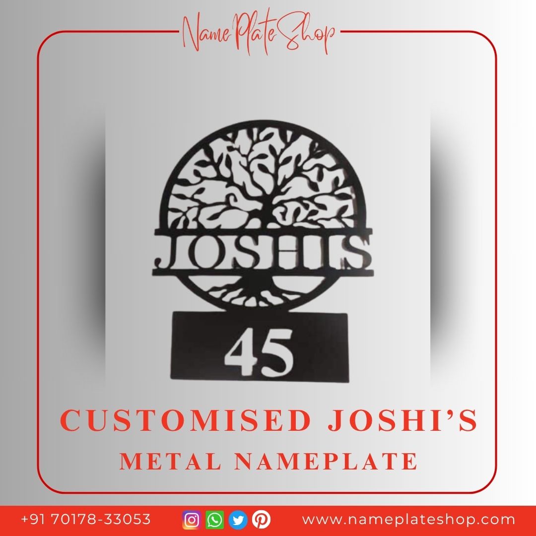 Customised Joshi’s Metal Nameplate