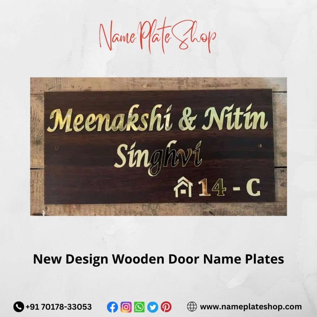 New Design Wooden Door Name Plates