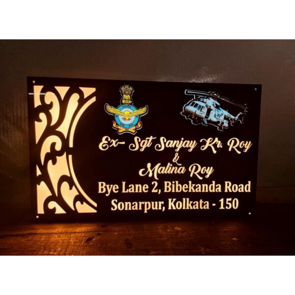 Army Multicolor Acrylic Name Plate Beautiful and Customizable Entry Statement 600x600