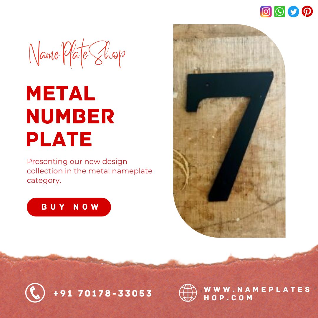Metal Number Plate