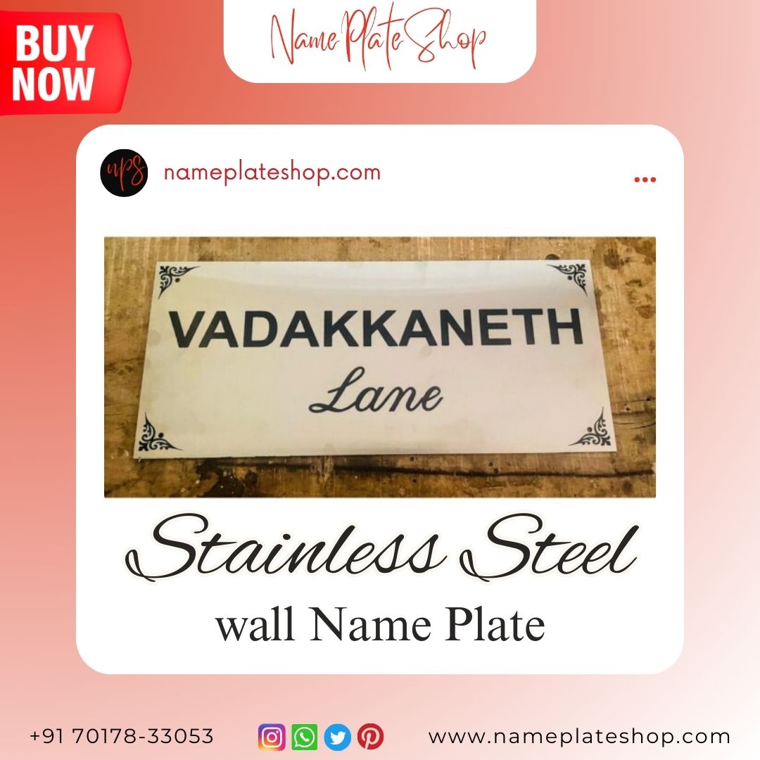 Stainless Steel Wall Nameplate