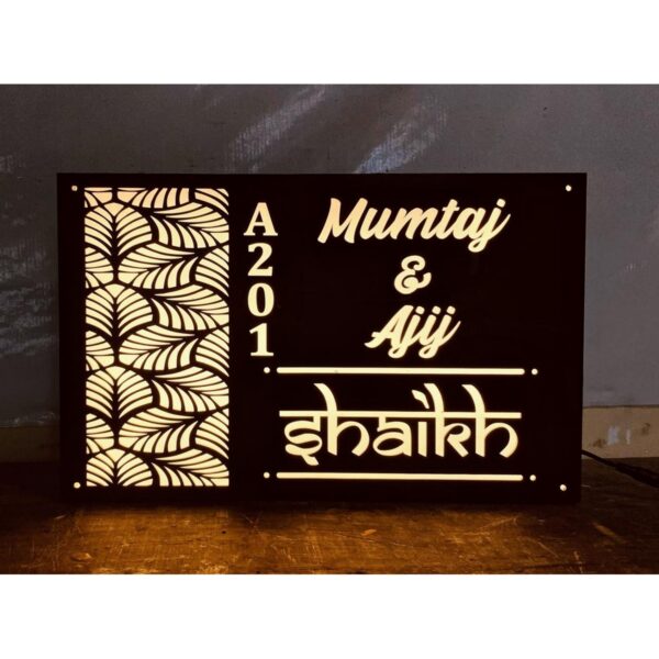 Warm White Waterproof LED Acrylic Name Plate 600x600