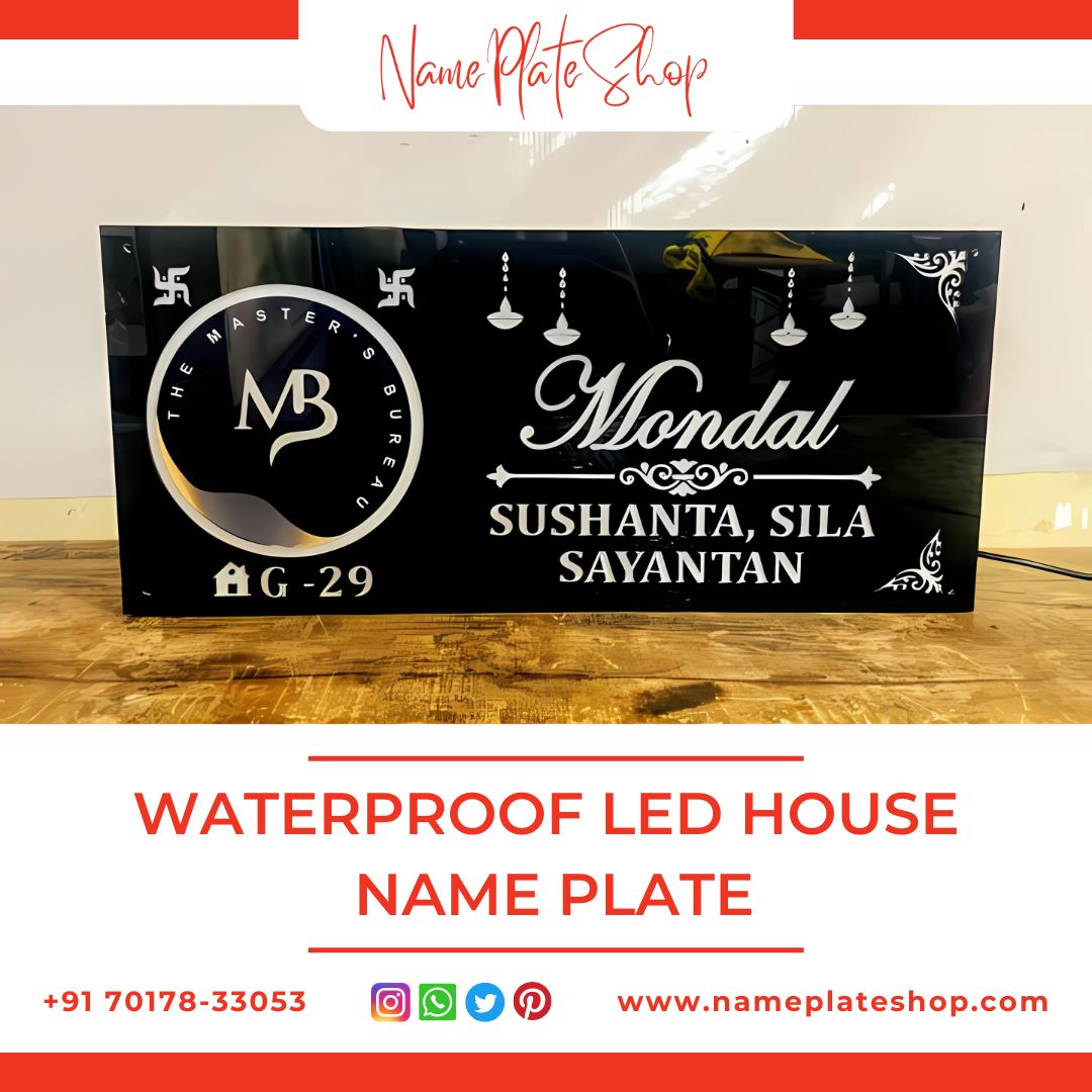 Waterproof Led House Nameplate