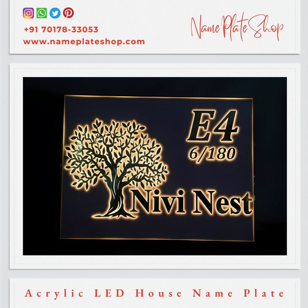 Acrylic LED House Nameplate