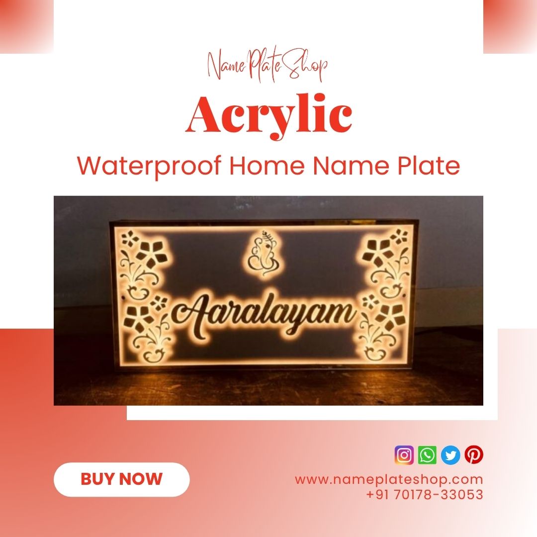 Acrylic Waterproof Name Plate
