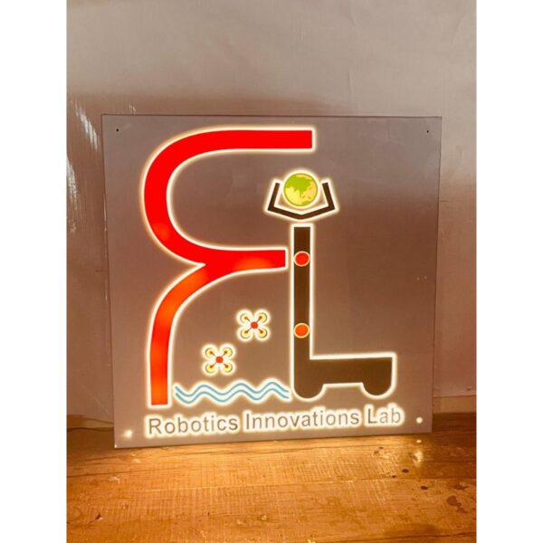 Robotics Company Acrylic LED Name Plate 600x600