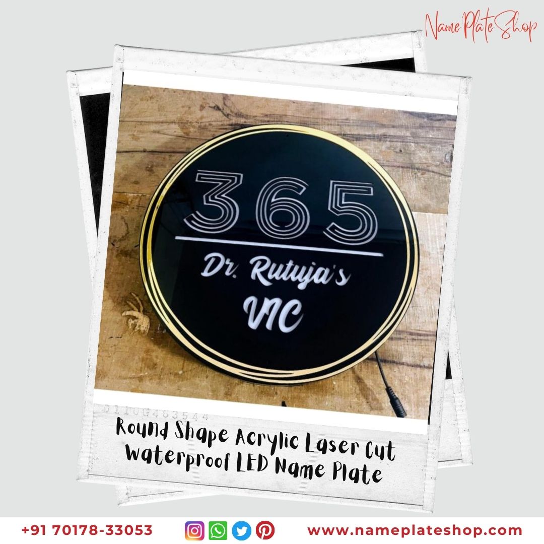 Round Shape Name Plate