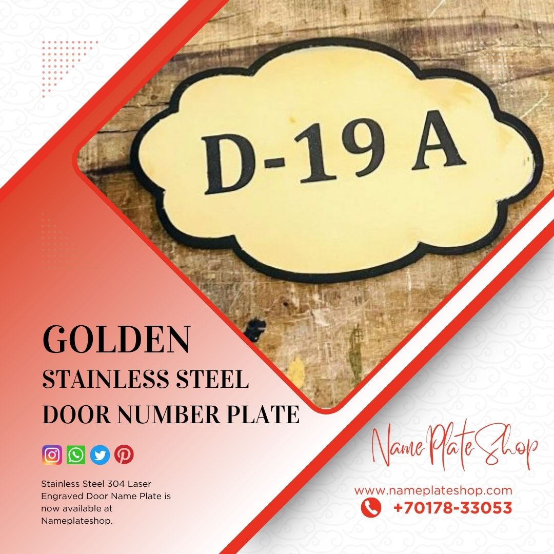Stainless Steel Door Numberplate
