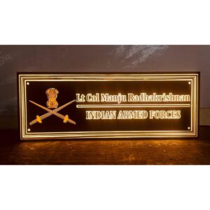 Unique Design Armed Forces Acrylic Led Name Plate 1 300x300