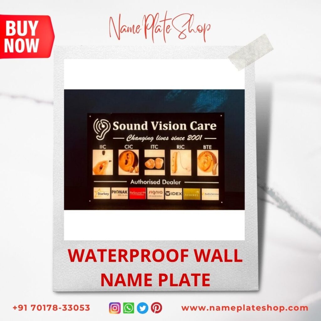 Waterproof Wall Name Plate