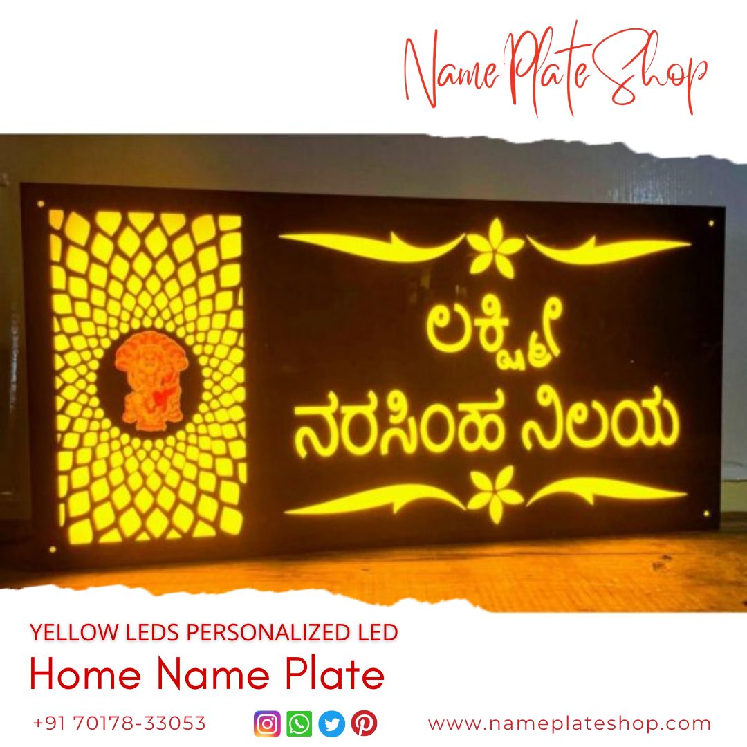 Yellow LEDs Name Plate