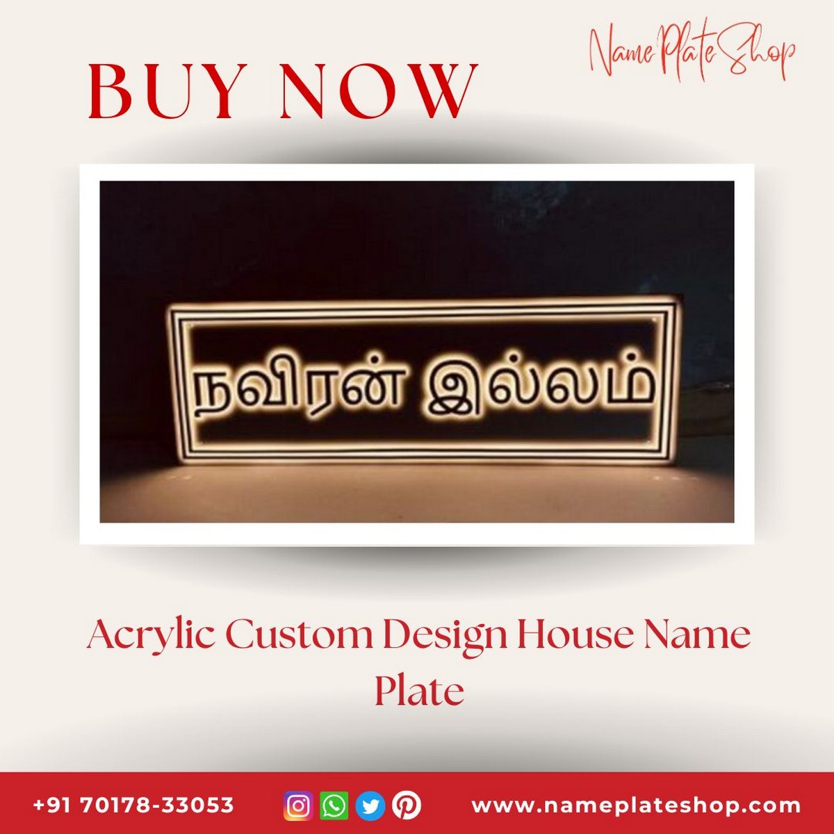 Acrylic Custom Design Nameplate