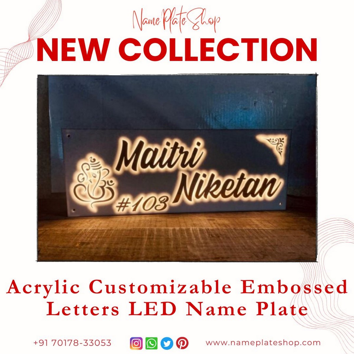 Acrylic LED Name Plate
