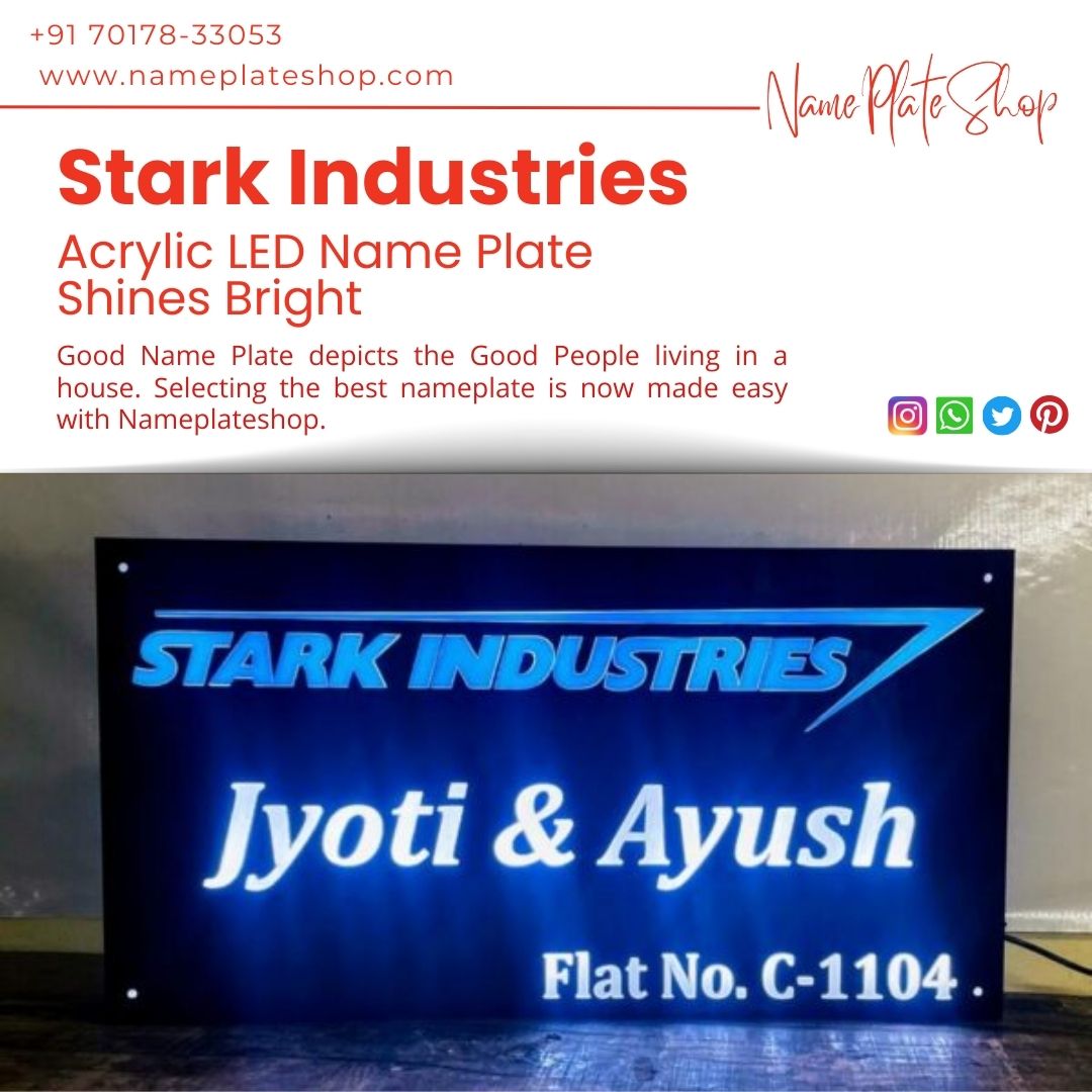 Acrylic LED Name Plate