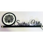 Designer Metal LED Home Name Plate 2 3
