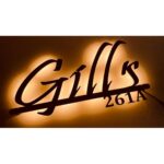 Gills Metal LED Home Name Plate 5