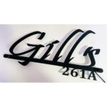 Gills Metal LED Home Name Plate 5 3