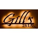 Gills Metal LED Home Name Plate 2
