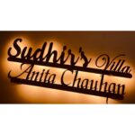 Metal LED Waterproof Custom Design House Name Plate 1 2