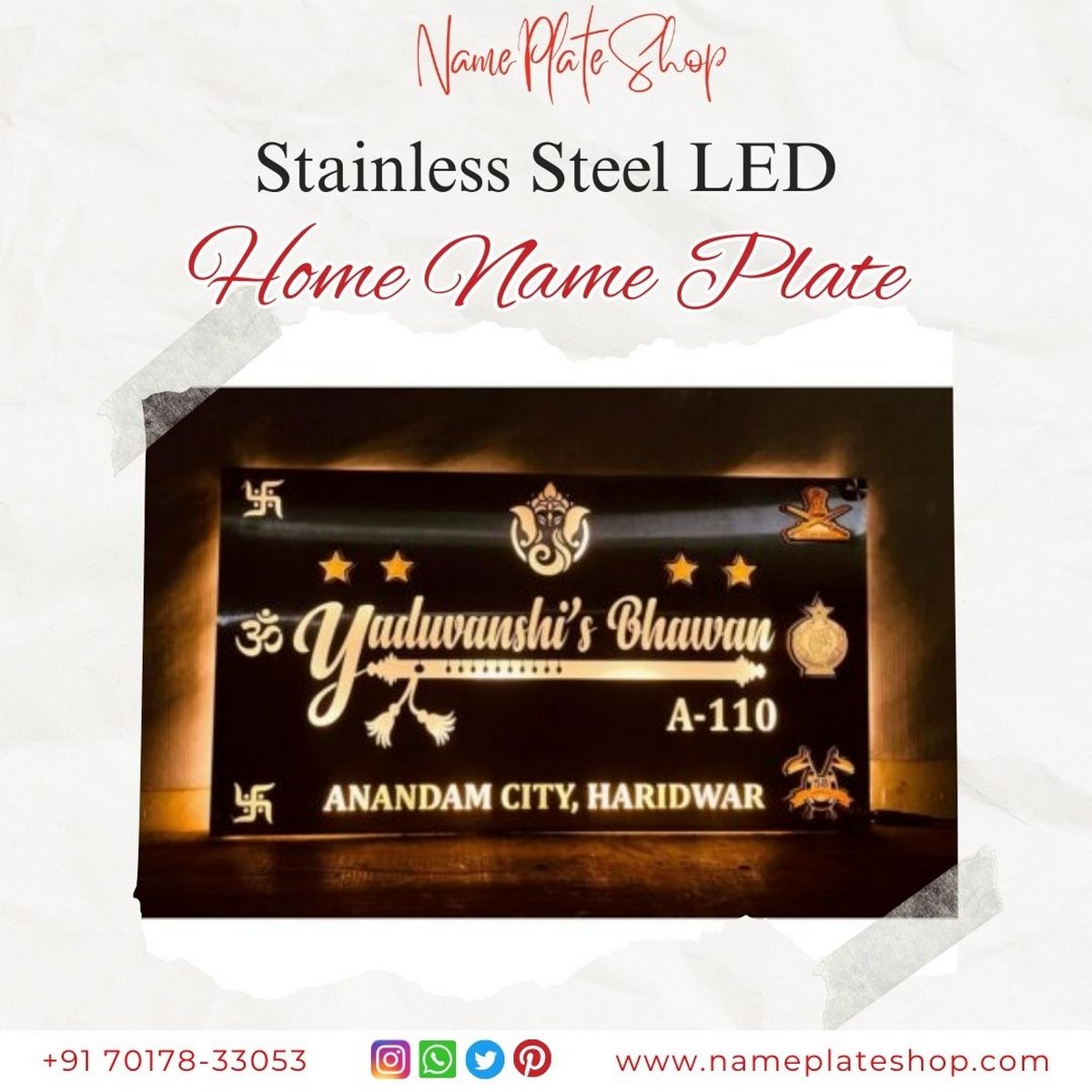 Stainless Steel Name Plate