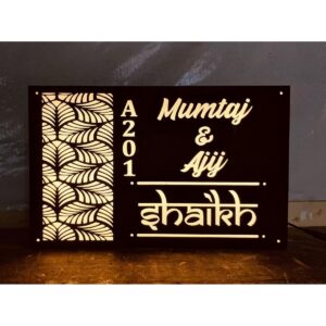 Warm White Waterproof LED Acrylic Name Plate 300x300