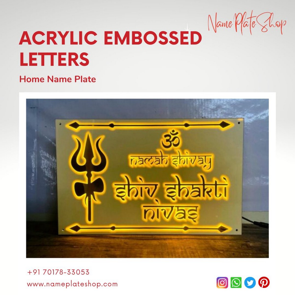 Acrylic Letters Name Plate