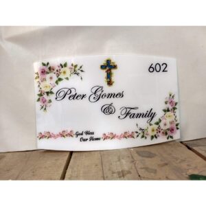 UV Technology printed Acrylic nameplate 300x300
