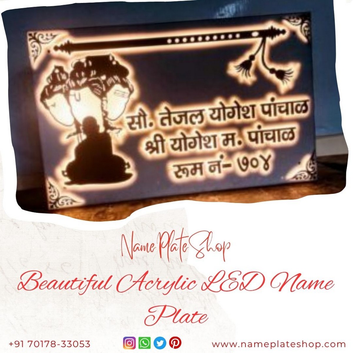 Acrylic LED Name Plate