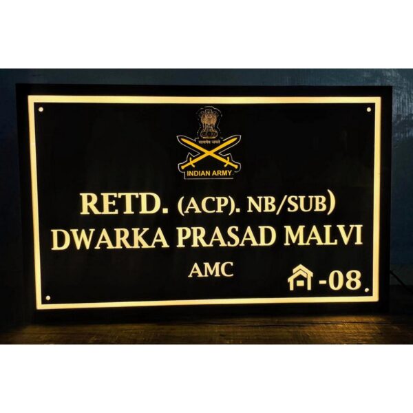 Illuminate Your Patriotism with Our Indian Army Customisable Acrylic LED Plate 1 600x600