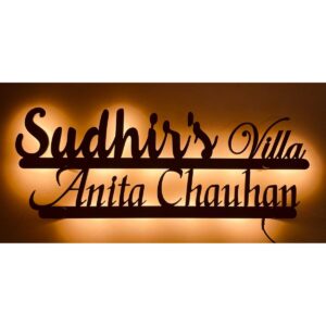 Metal LED Waterproof Custom Design House Name Plate 300x300