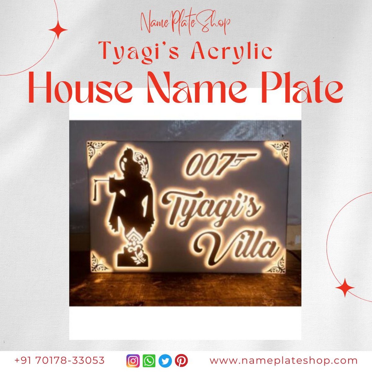 Tyagi’s Acrylic Name Plate