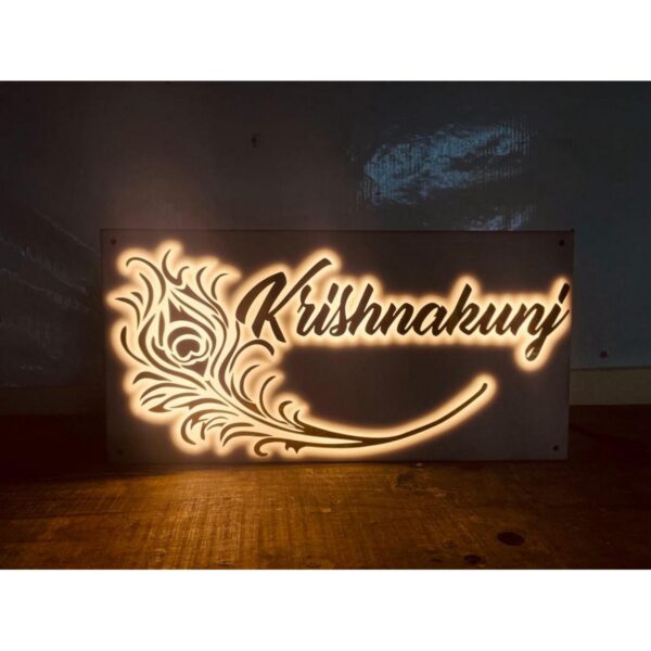 Unique Mor Pankh Acrylic Home Name Plate Personalized Elegance for Your Home 1 600x600