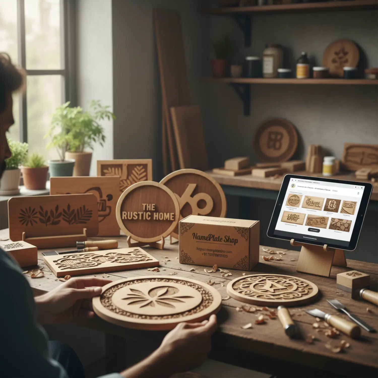 Wooden Name Plate Shop