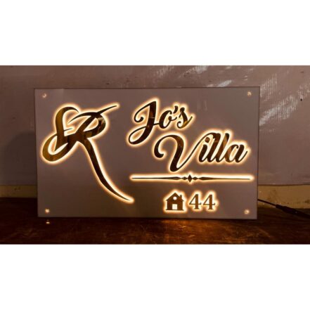 ✨🏡 Acrylic Personalized Waterproof LED Wall Name Plate 💡🌧️ 441x441