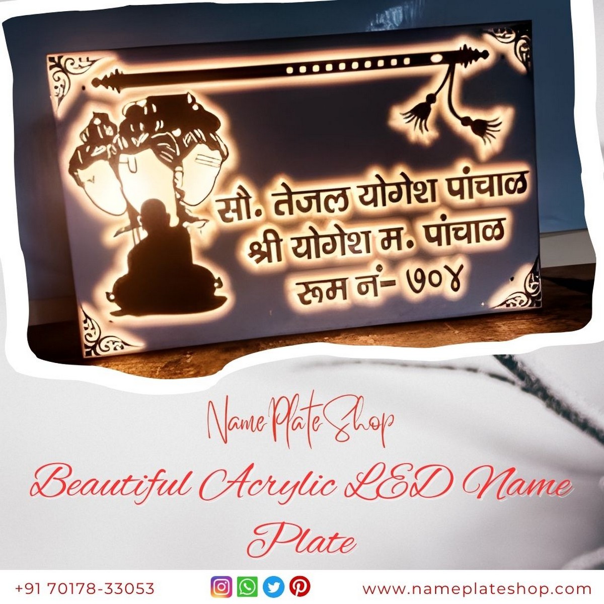 Acrylic LED Nameplate