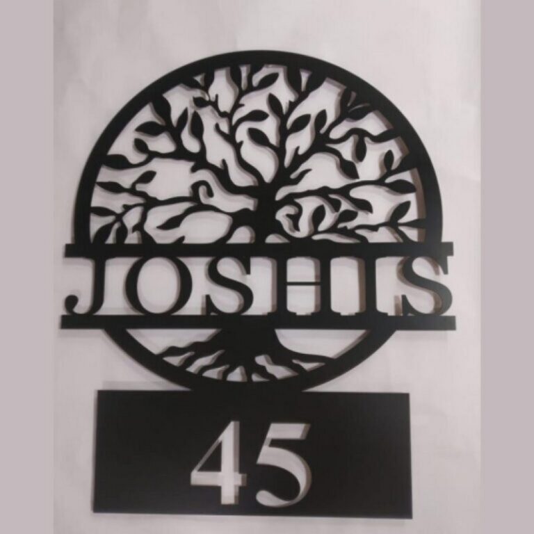 Customised Joshis Metal Nameplate 768x768