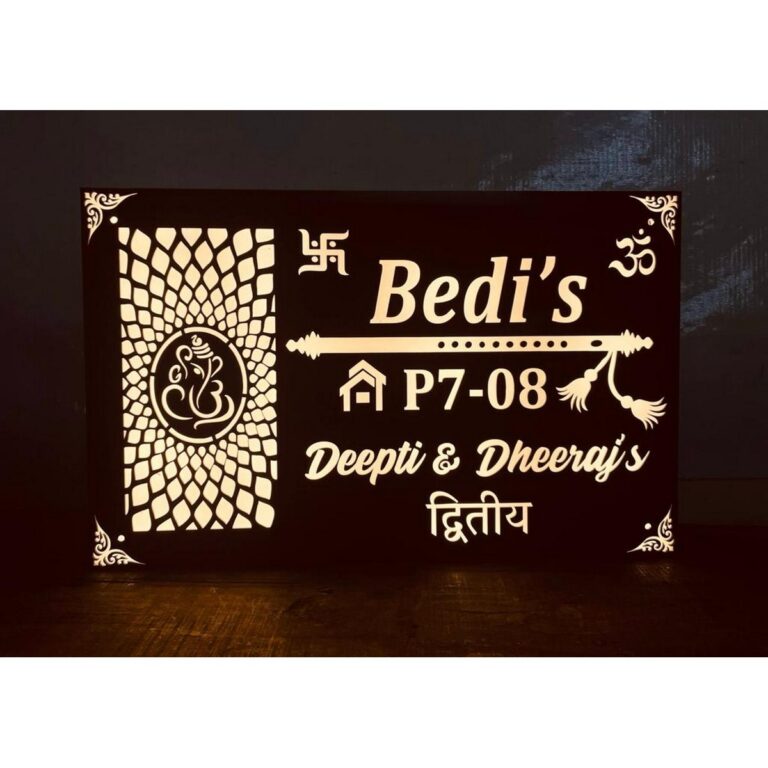 Illuminate Your Home with the Acrylic LED Personalised Home Name Plate 768x768 (1)
